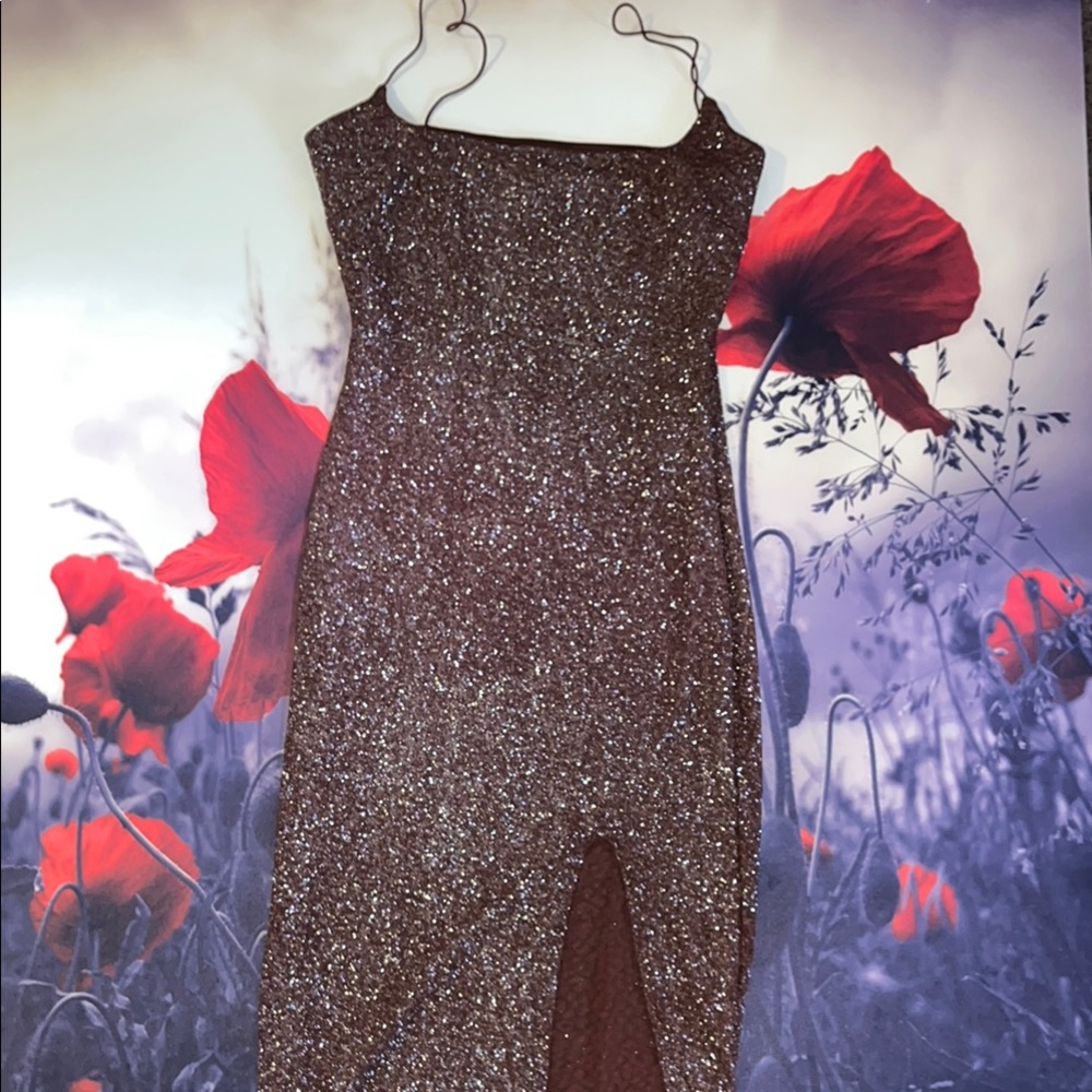 Sparkling One Shoulder Evening Dress